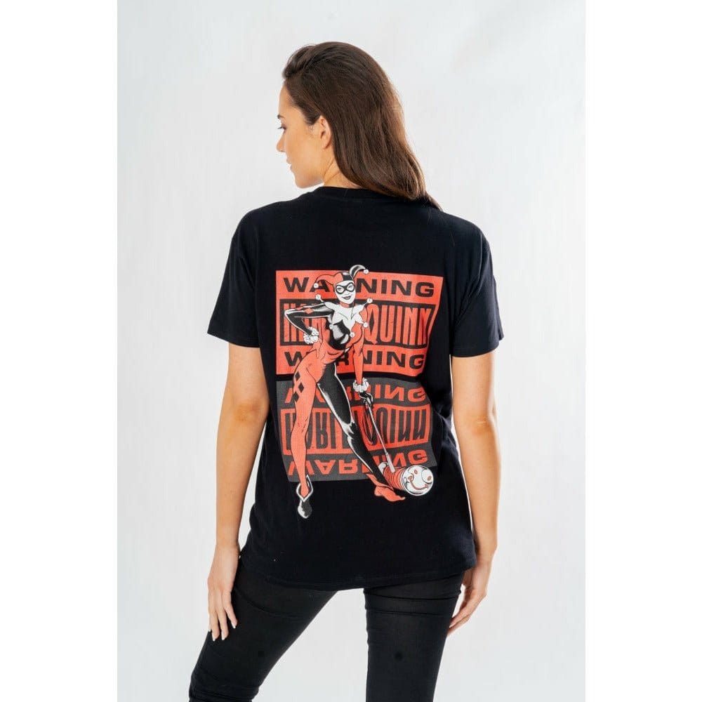 DC Comics T-Shirt Harley Quinn Front Back Warning Größe XXL Image 2