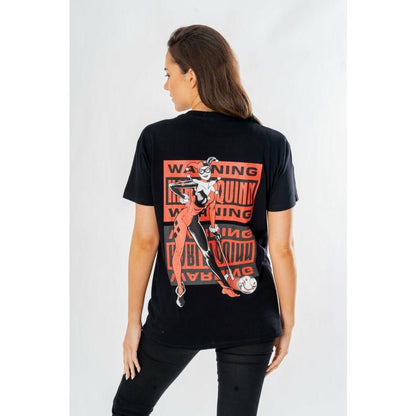 DC Comics T-Shirt Harley Quinn Front Back Warning Größe XXL Image 2