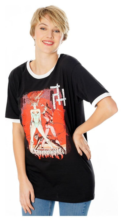 Gotham City Sirens T-Shirt Crossword Black Ringer Größe S Image 6