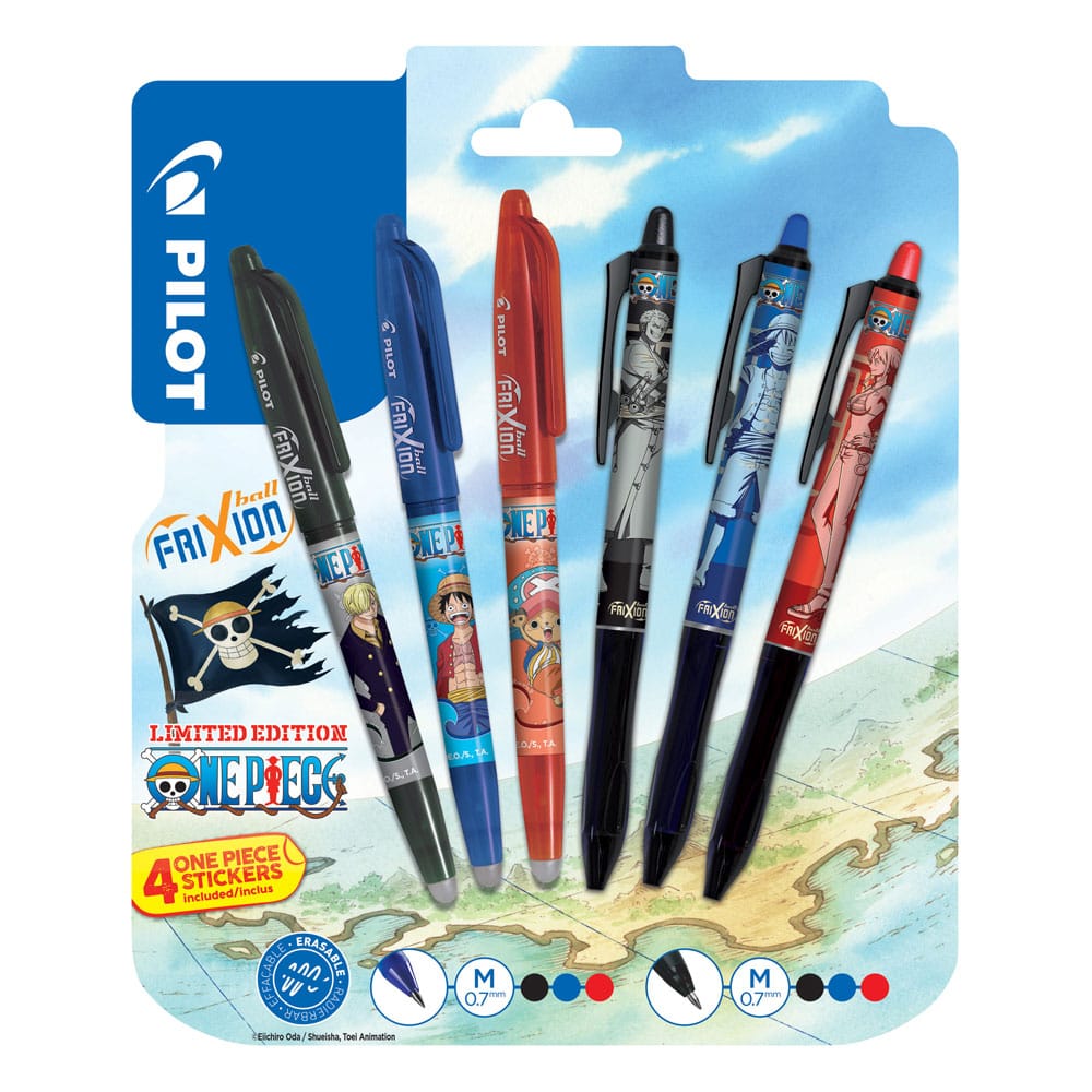 One Piece Tintenroller 6er-Pack FriXion Ball & Ball+ Limited Sticker Edition LE 0.7 Image