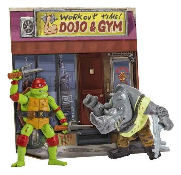 Teenage Mutant Ninja Turtles: Mutant Mayhem Battle Pack Actionfiguren Raphael vs. Rocksteady 11 cm Image 1
