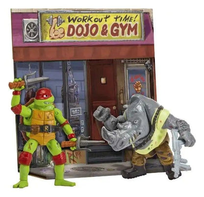 Teenage Mutant Ninja Turtles: Mutant Mayhem Battle Pack Actionfiguren Raphael vs. Rocksteady 11 cm Image 1