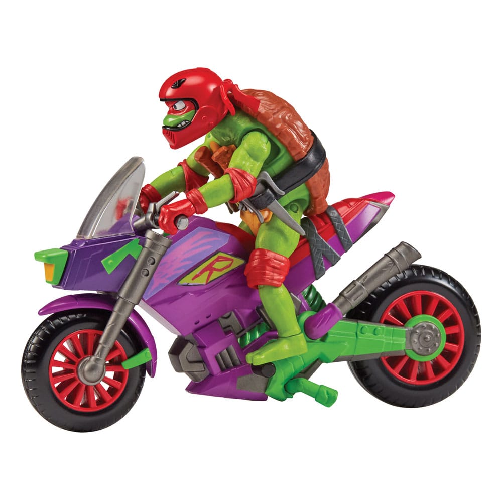 Die Abenteuer der Teenage Mutant Ninja Turtles Actionfigur mit Fahrzeug Raphael & Purple Dragon 12 cm Image 1