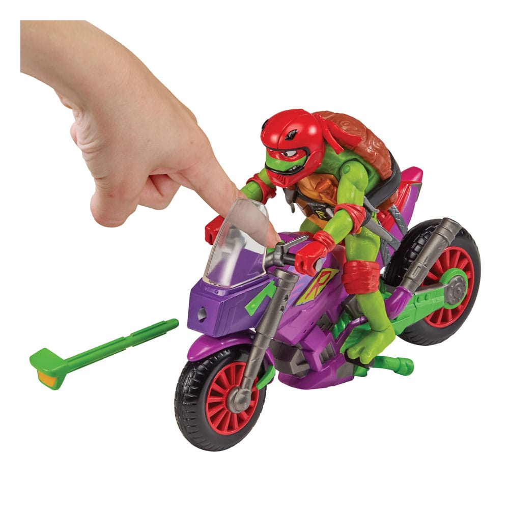 Die Abenteuer der Teenage Mutant Ninja Turtles Actionfigur mit Fahrzeug Raphael & Purple Dragon 12 cm Image 3