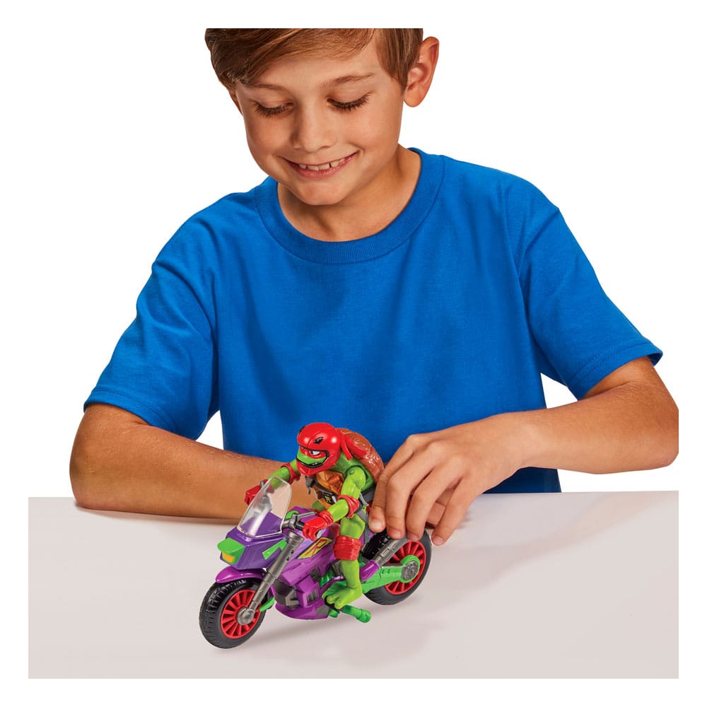 Die Abenteuer der Teenage Mutant Ninja Turtles Actionfigur mit Fahrzeug Raphael & Purple Dragon 12 cm Image 4