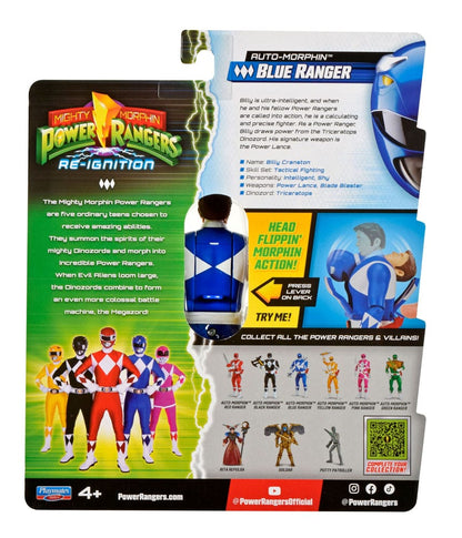 Power Rangers Actionfigur Auto-Morphin Blue Ranger 12 cm Image 4