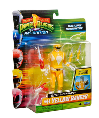 Power Rangers Actionfigur Auto-Morphin Yellow Ranger 12 cm Image 3