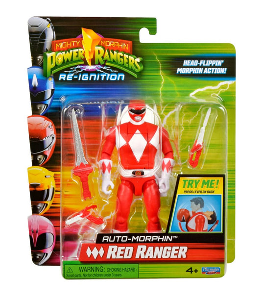 Power Rangers Actionfigur Auto-Morphin Red Ranger 12 cm Image 2
