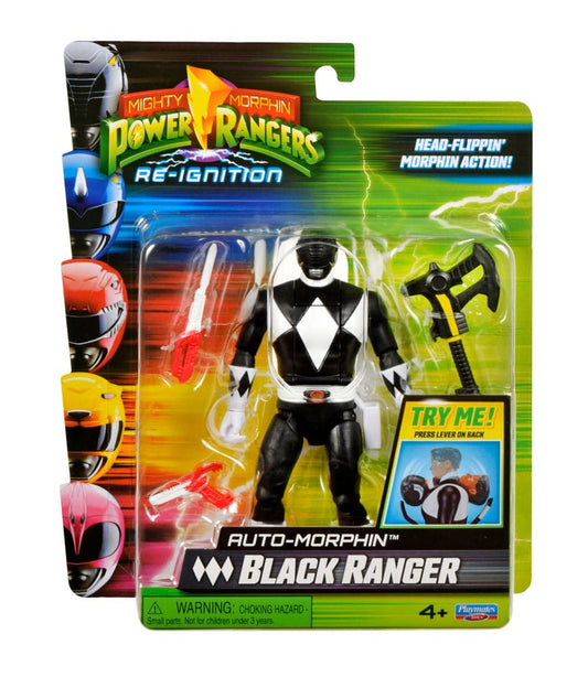 Power Rangers Actionfigur Auto-Morphin Black Ranger 12 cm Image 2