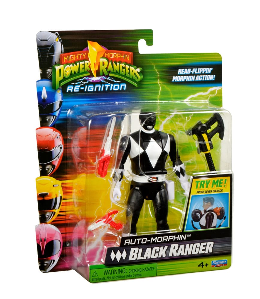 Power Rangers Actionfigur Auto-Morphin Black Ranger 12 cm Image 3
