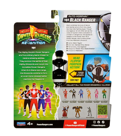 Power Rangers Actionfigur Auto-Morphin Black Ranger 12 cm Image 4