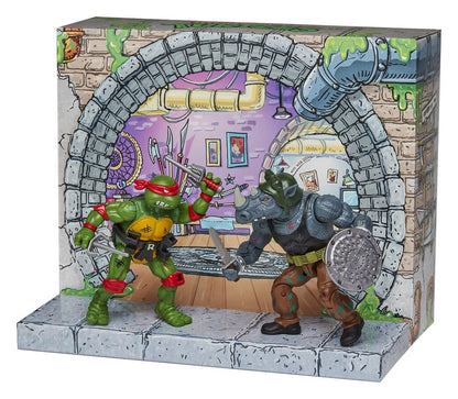 Teenage Mutant Ninja Turtles: Remastered Actionfiguren Raphael vs. Rocksteady Image 1