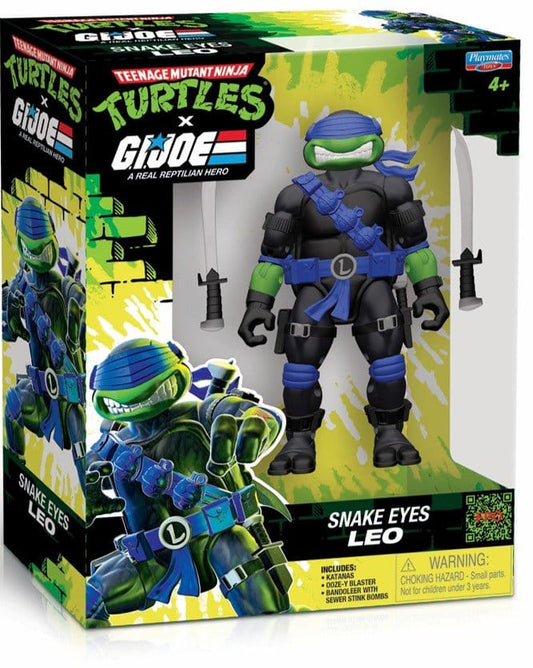 Teenage Mutant Ninja Turtles x G.I. Joe Crossover Classics Actionfigur Leonardo x Snake Eyes 12 cm Image