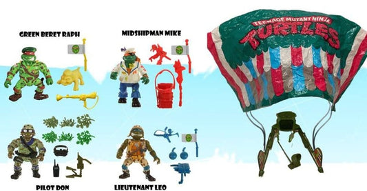 Teenage Mutant Ninja Turtles Classic Actionfiguren 4er-Pack Sewer Heroes mit Fallschirm Image