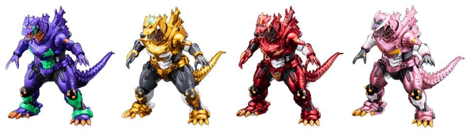 Godzilla x Evangelion Gekizou Series Statuen 4er-Pack Type-3 Kiryu Eva colour Ver. Metallic color Limited Ver. 9 cm Image 1