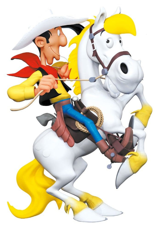 Lucky Luke Resin Statue Lucky Luke auf dem sich aufbäumenden Jolly Jumper 25 cm Image