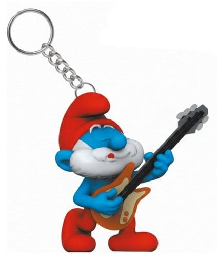 Die Schlümpfe Schlüsselanhänger Papa Schlumpf mit Gitarre Image
