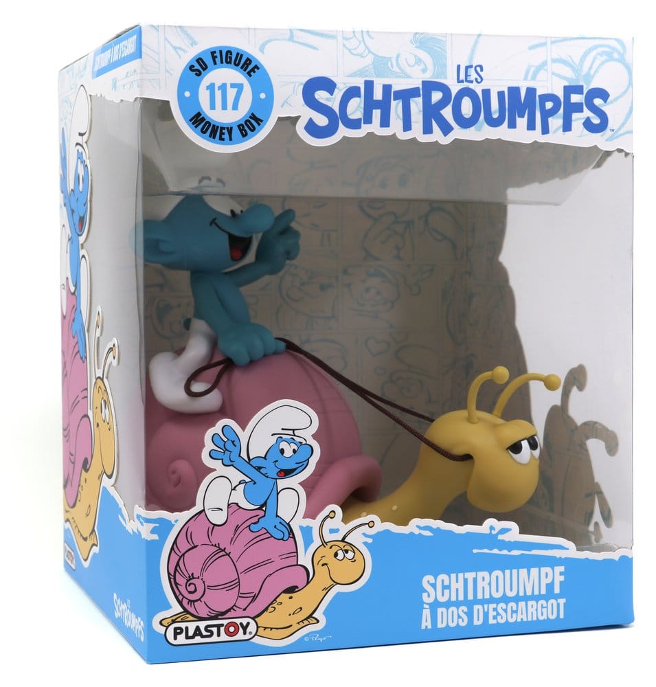 Die Schlümpfe: Spardose Smurf on a Snail's Back 19 cm Image 1