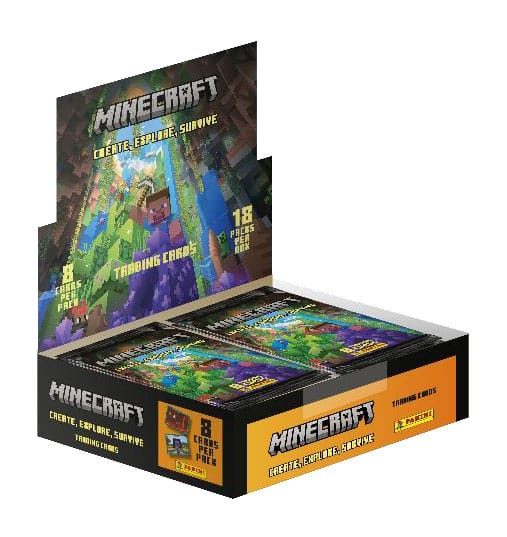 Minecraft - Create, Explore, Survive Trading Cards Flow Packs Display (18) Image