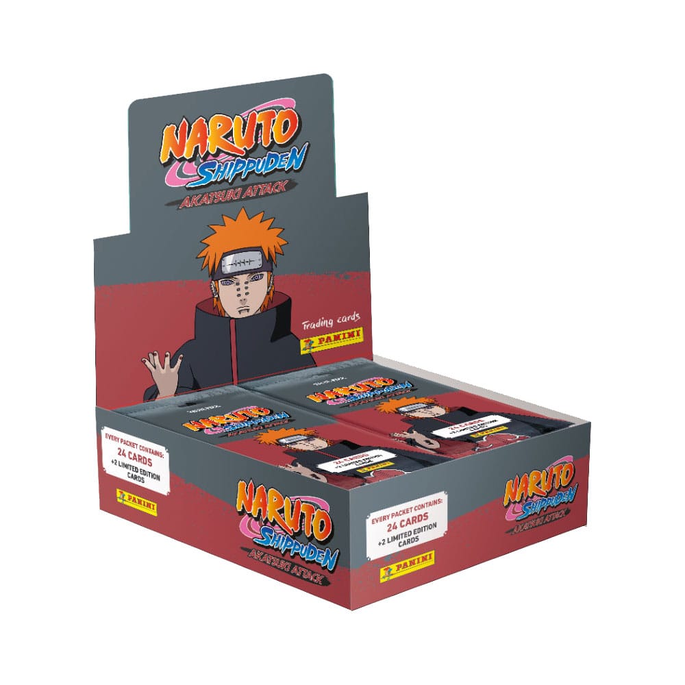 Naruto Shippuden Akatsuki Attack Trading Cards Fat Packs Display (10) Image