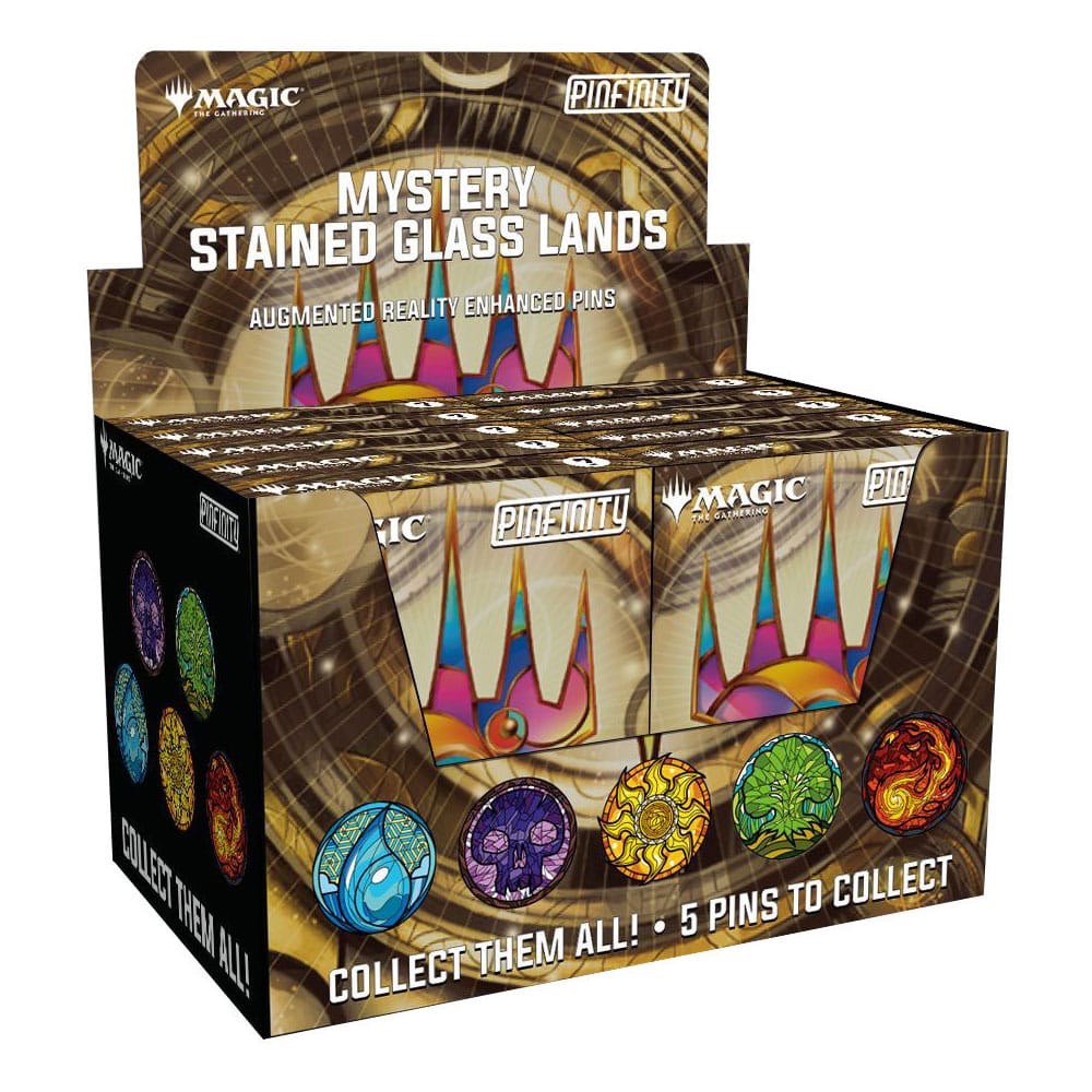 Magic: The Gathering Ansteck-Pins  Blind Box Mystery Stained Glass Lands Sortiment (10) Image 1