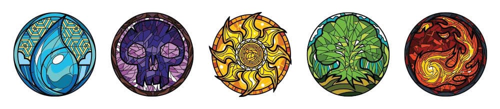 Magic: The Gathering Ansteck-Pins  Blind Box Mystery Stained Glass Lands Sortiment (10) Image 2