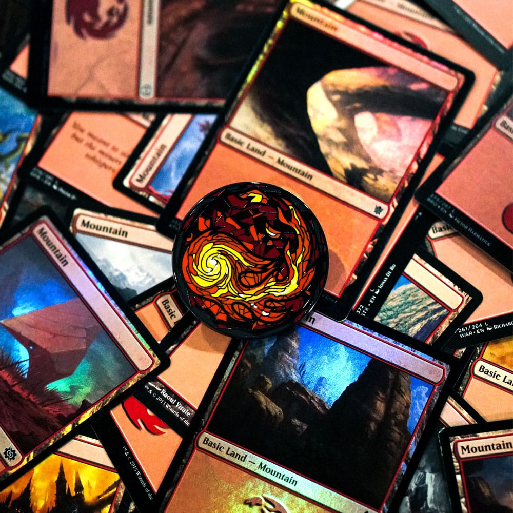 Magic: The Gathering Ansteck-Pins  Blind Box Mystery Stained Glass Lands Sortiment (10) Image 5