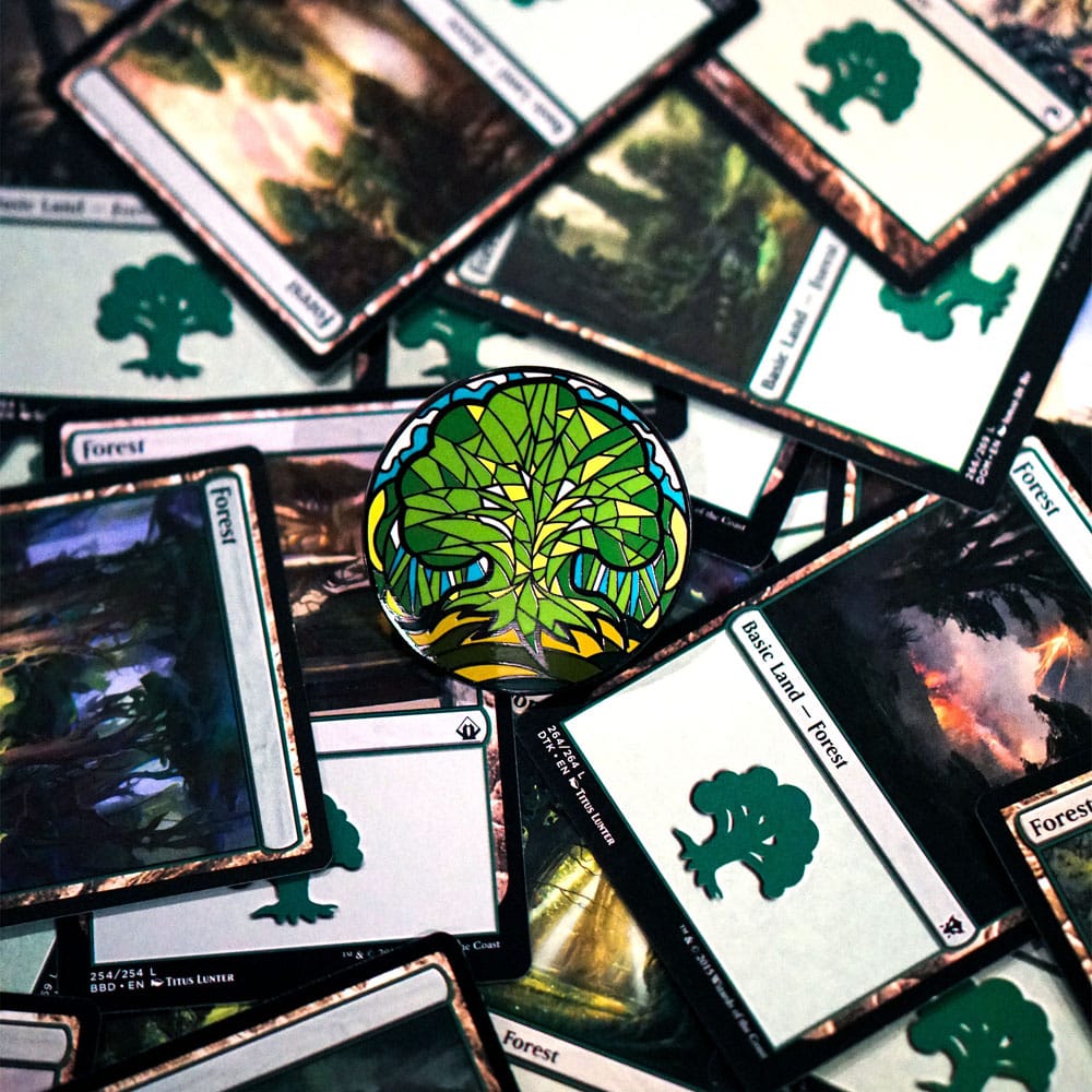 Magic: The Gathering Ansteck-Pins  Blind Box Mystery Stained Glass Lands Sortiment (10) Image 6