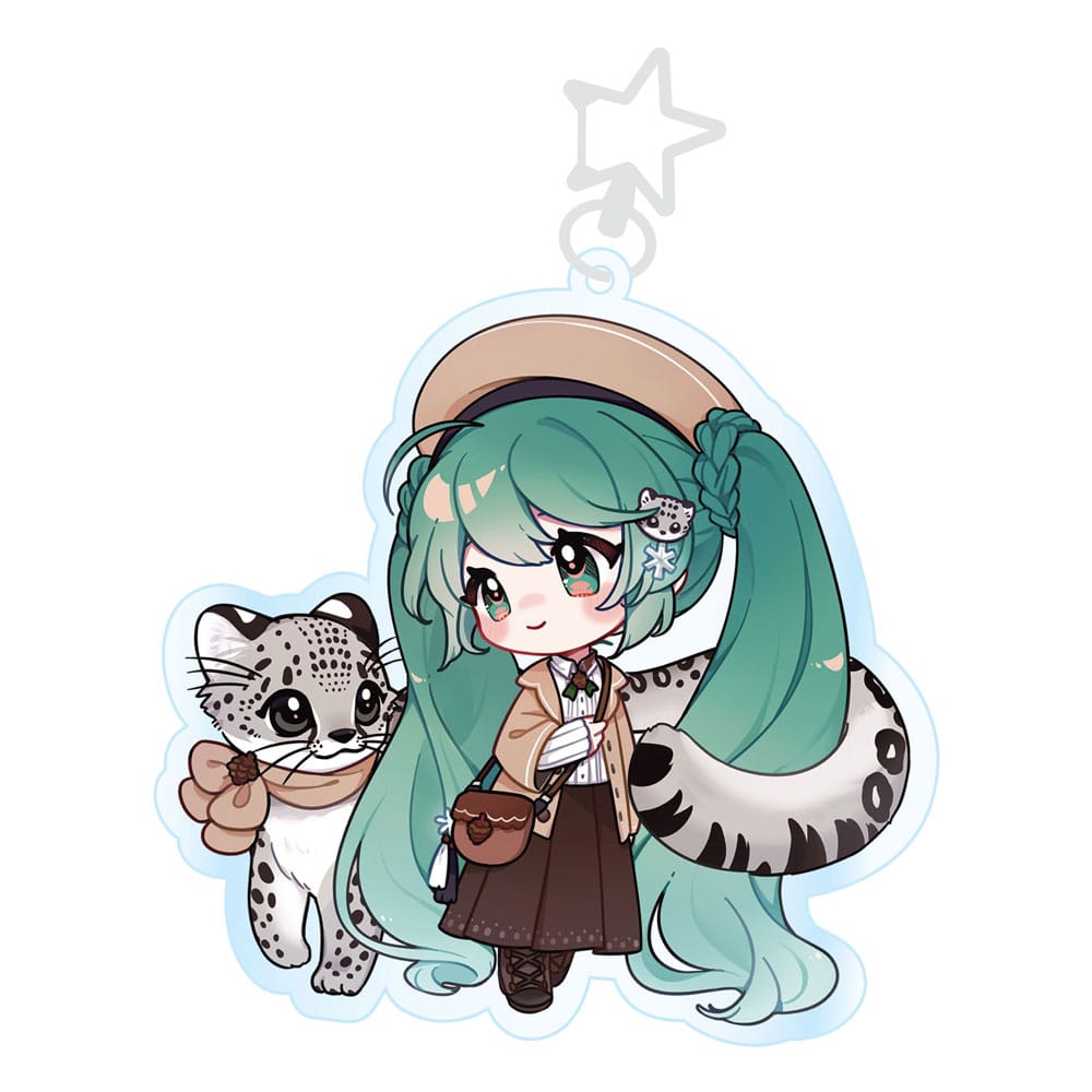 Hatsune Miku Acryl Schlüsselanhänger Kawaii Winter Time Image