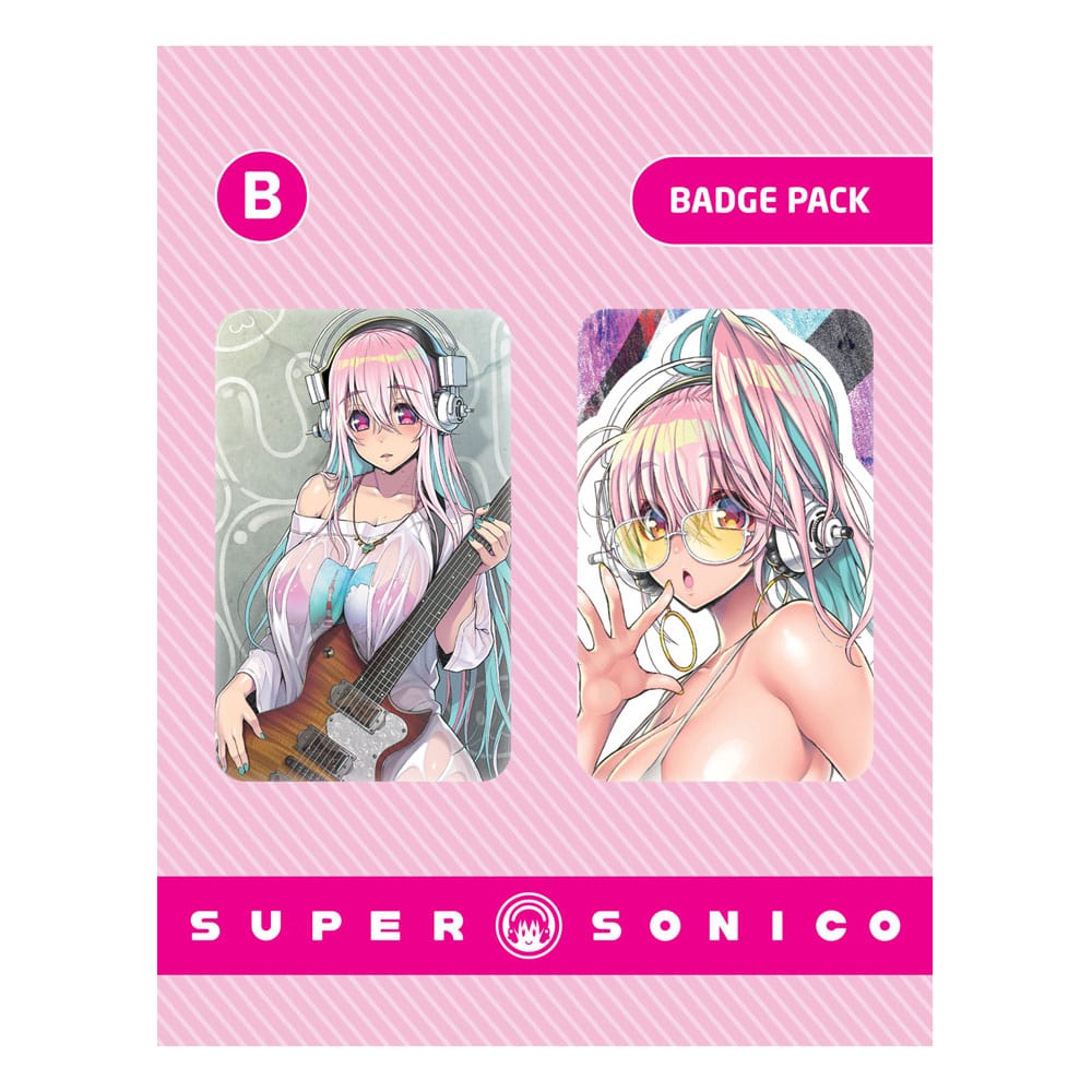 Super Sonico Ansteck-Buttons Doppelpack Set B Image