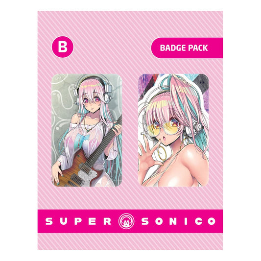 Super Sonico Ansteck-Buttons Doppelpack Set B Image