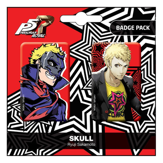 Persona 5 Royal Ansteck-Buttons Doppelpack Skull / Ryui Sakamoto Image