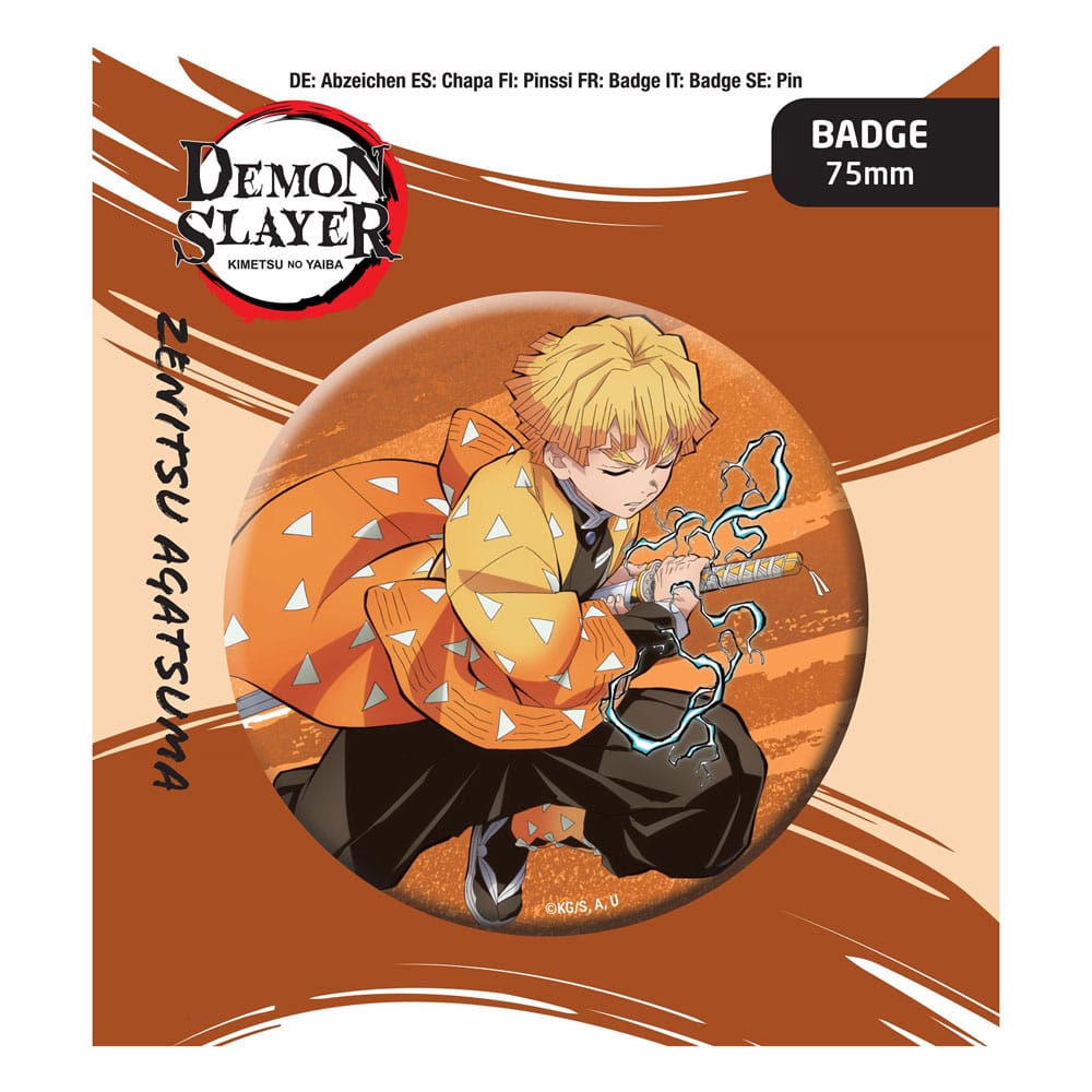 Demon Slayer: Kimetsu no Yaiba Ansteck-Button Zenitsu Agatsuma Image