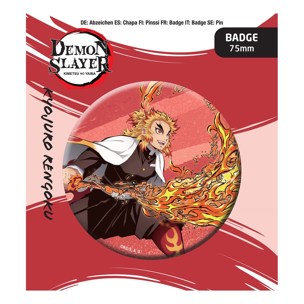 Demon Slayer: Kimetsu no Yaiba Ansteck-Button Kyojuro Rengoku Image