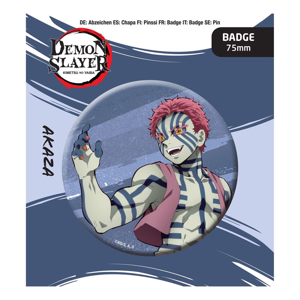 Demon Slayer: Kimetsu no Yaiba Ansteck-Button Akaza Image