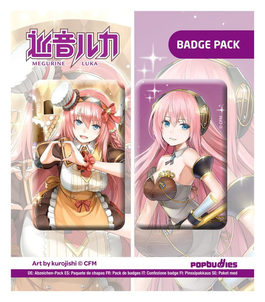Vocaloid Ansteck-Button 2er-Pack Megurine Luka (Art by kurojish) Image