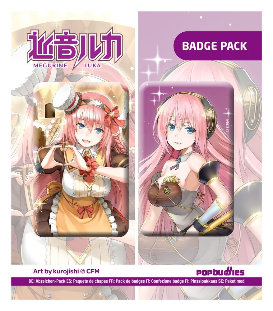 Vocaloid Ansteck-Button 2er-Pack Megurine Luka (Art by kurojish) Image