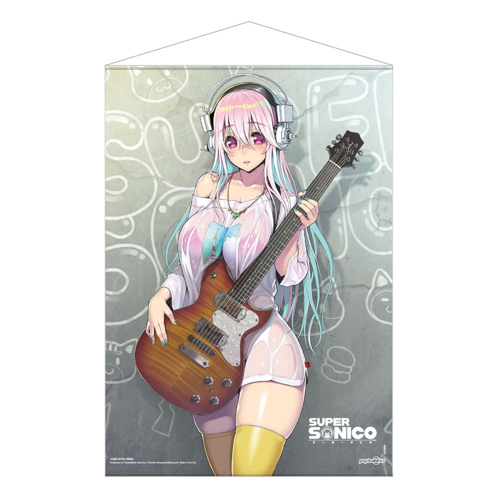 Super Sonico Wandrolle Super Sonico with Guitar 50 x 70 cm Image