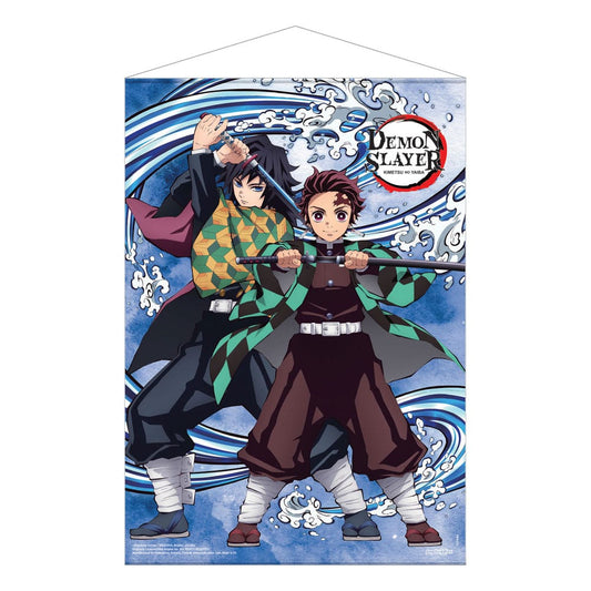 Demon Slayer: Kimetsu no Yaiba Wandrolle Tanjiro Kamado and Giyu Tomioka Water Breathing 50 x 70 cm Image