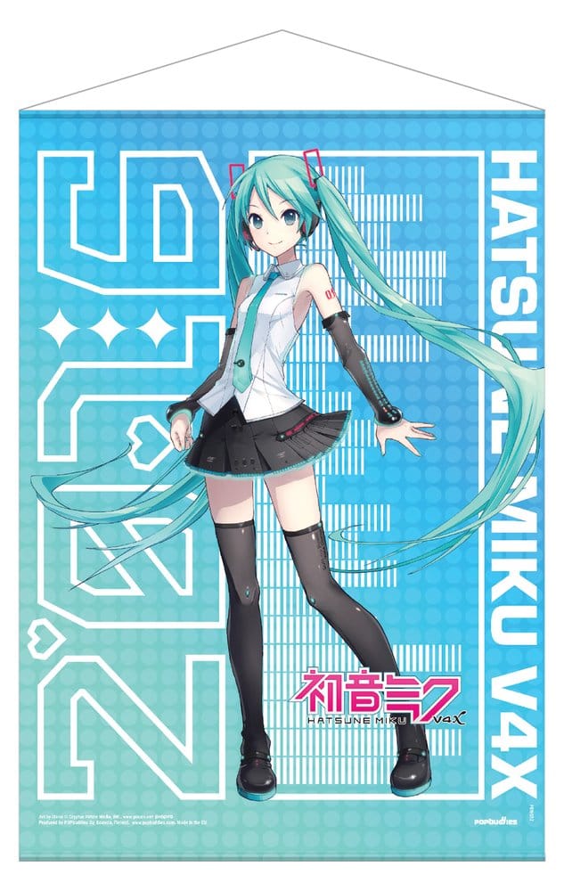 Hatsune Miku Wandrolle V4x Fabric 50 x 70 cm Image
