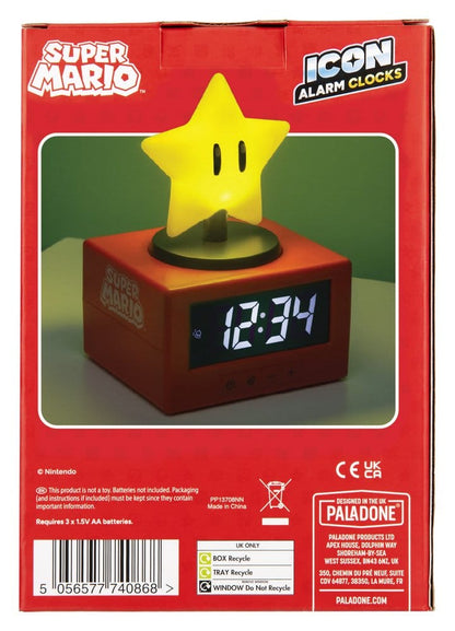 Super Mario Icon Wecker Super Star 15 cm Image 3