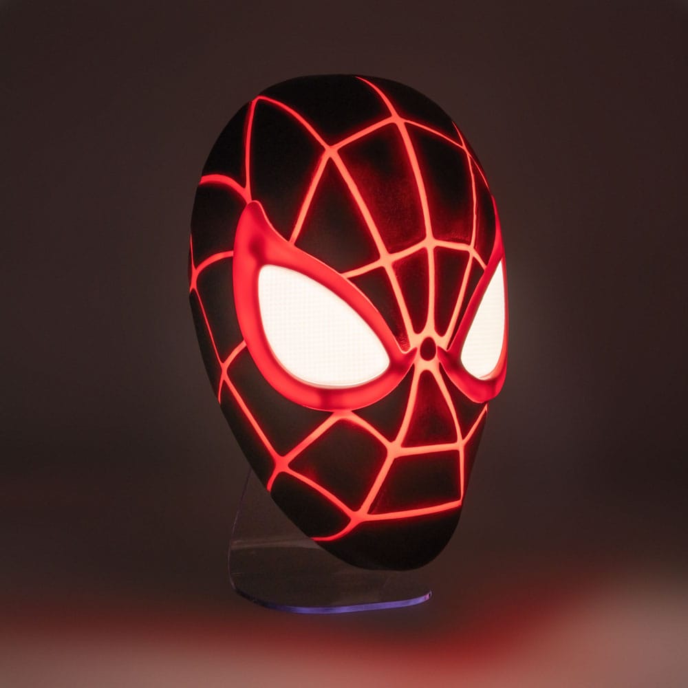Spider-Man 3D LED Leuchte Miles Morales Mask Image 2