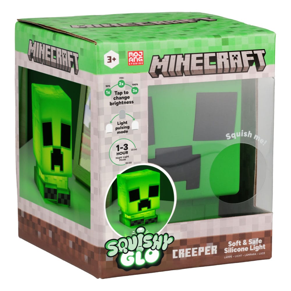 Minecraft Squishy Glo Silikon-Leuchte Creeper 15 cm Image 3