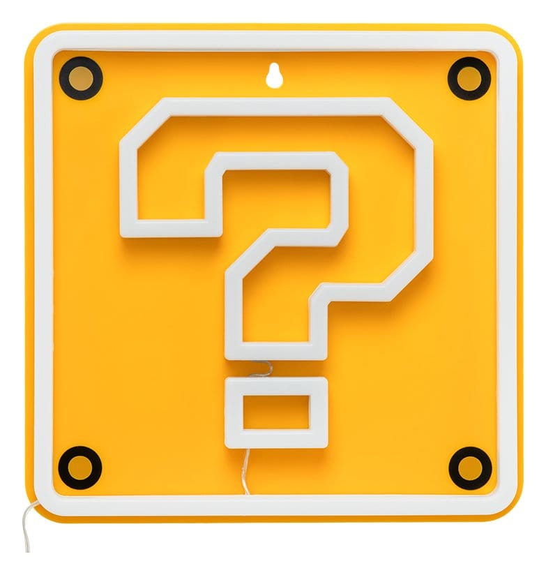 Super Mario LED Neon Wandleuchte Question Block 24 x 24 cm Image 1