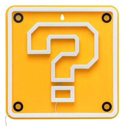 Super Mario LED Neon Wandleuchte Question Block 24 x 24 cm Image 1