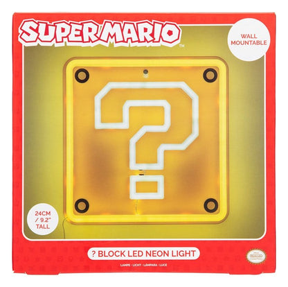 Super Mario LED Neon Wandleuchte Question Block 24 x 24 cm Image 2