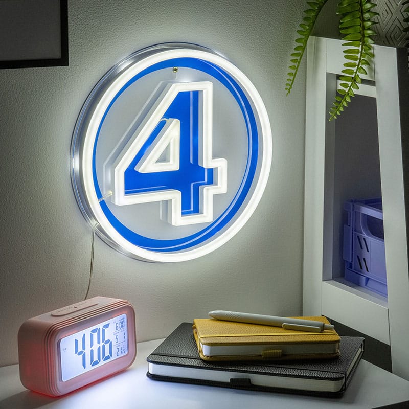 Fantastic Four LED Wandleuchte Logo Neon Image 3