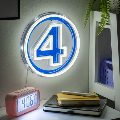 Fantastic Four LED Wandleuchte Logo Neon Image 3