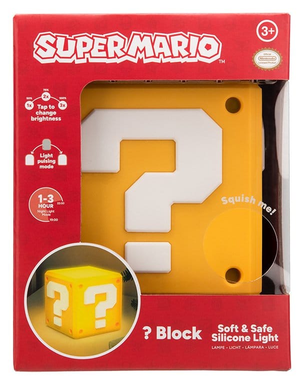 Super Mario SquishyGlo Silikon-Leuchte Question Block Rechargeable 13 cm Image 3