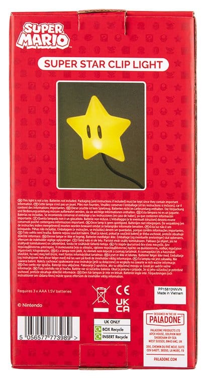 Super Mario Leuchte Super Star Clip 33 cm Image 2